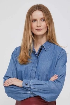 Zdjęcie produktu Dkny bluzka jeansowa damska kolor niebieski gładka