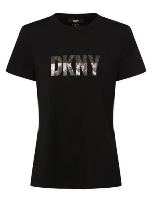 Zdjęcie produktu DKNY Koszulka damska Kobiety Bawełna czarny nadruk,
