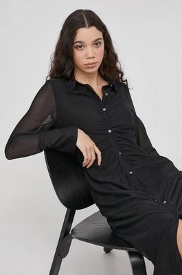 Zdjęcie produktu Dkny sukienka kolor czarny mini prosta DD3KP370