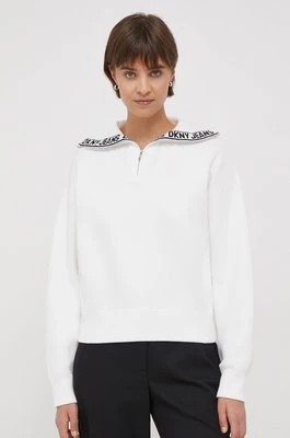 Zdjęcie produktu Dkny sweter damski kolor biały ciepły z golfem E34SAK84