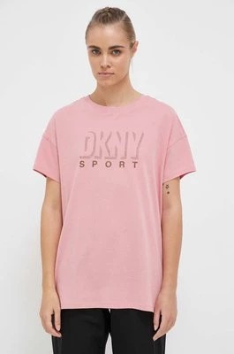 Zdjęcie produktu Dkny t-shirt bawełniany kolor różowy