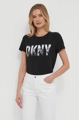 Zdjęcie produktu Dkny t-shirt damski kolor czarny P4AHUWNA