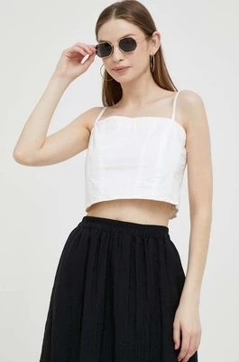 Zdjęcie produktu Dkny top bawełniany kolor biały