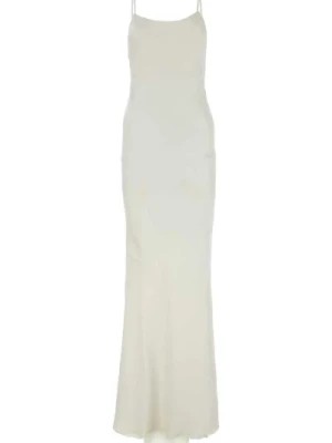 Zdjęcie produktu Długa sukienka Ninfea z białego satyny Andamane