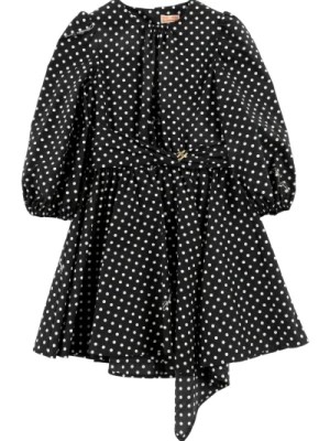 Zdjęcie produktu Długa Sukienka w Kropki z Długim Rękawem Elisabetta Franchi