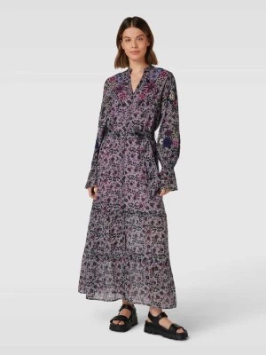 Zdjęcie produktu Długa sukienka z obszyciem cekinami i ozdobnymi kamieniami model ‘Clapton’ Fabienne Chapot