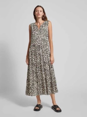 Zdjęcie produktu Długa sukienka z wiskozy z efektem stopniowania Christian Berg Woman Selection