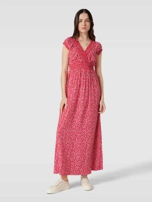 Zdjęcie produktu Długa sukienka z wiskozy ze wzorem na całej powierzchni Apricot