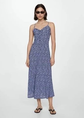 Zdjęcie produktu Długa sukienka ze wzorem Mango