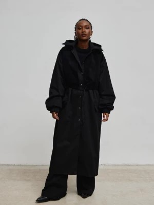 Zdjęcie produktu Długi płaszcz typu oversize w kolorze TOTALY BLACK - HUNTER-M/L Marsala