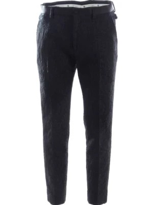 Zdjęcie produktu Dolce & Gabbana, Haftowane spodnie męskie Black, male,