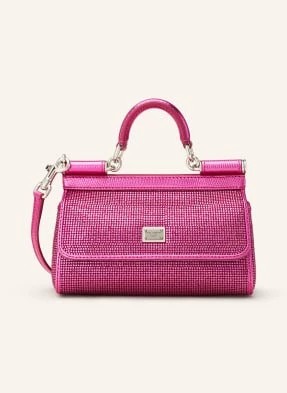 Zdjęcie produktu Dolce & Gabbana Torebka Sicily Small Z Ozdobnymi Kamykami pink