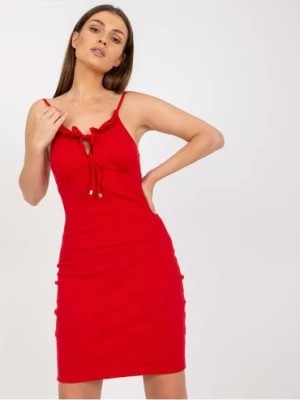Zdjęcie produktu Dopasowana sukienka damska na ramiączkach RUE PARIS