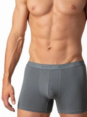 Zdjęcie produktu Dopasowane męskie szorty z dodatkową wstawką  w kroku - szare key