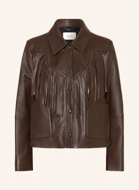 Zdjęcie produktu Dorothee Schumacher Kurtka Skórzana Sleek Statement Jacket braun