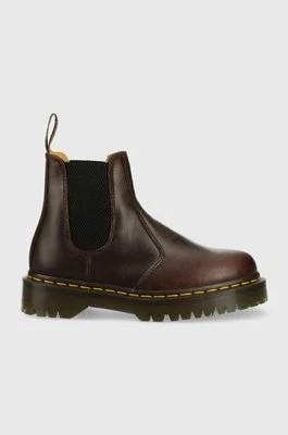 Zdjęcie produktu Dr. Martens sztyblety skórzane 2976 Bex kolor brązowy na płaskim obcasie