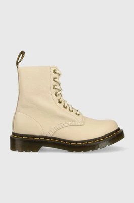 Zdjęcie produktu Dr. Martens workery skórzane 1460 Pascal damskie kolor beżowy na płaskim obcasie DM26802292