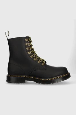 Zdjęcie produktu Dr. Martens workery skórzane 1460 Pascal damskie kolor czarny na płaskim obcasie ocieplone