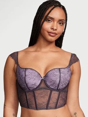 Zdjęcie produktu Dream Angels Top gorsetowy koronkowy z minirękawkami Victoria's Secret