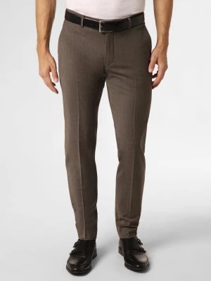 Zdjęcie produktu Drykorn Męskie spodnie od garnituru modułowego Mężczyźni Regular Fit brązowy|szary marmurkowy,