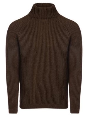 Zdjęcie produktu Drykorn Sweter z dodatkiem alpaki Mężczyźni Wełna brązowy jednolity,