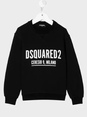 Zdjęcie produktu Dsquared2 Kids Bawełniana czarna bluza z logo 4-16 lat rozmiar