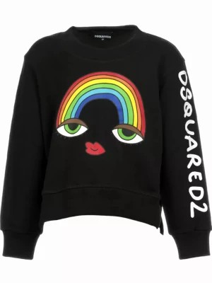 Zdjęcie produktu Dsquared2 Kids Czarna bluza z kolorowym nadrukiem 4-16 lat rozmiar