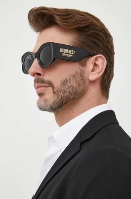 Zdjęcie produktu DSQUARED2 okulary przeciwsłoneczne męskie kolor czarny