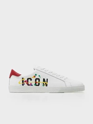 Zdjęcie produktu Dsquared2 Skórzane białe sneakersy z logo rozmiar