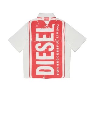 Zdjęcie produktu Duża Koszula z Logo z Materiału Twill Diesel