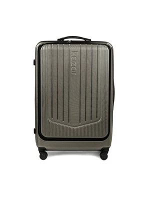 Zdjęcie produktu Duża pojemna walizka PC w szarym kolorze Kazar
