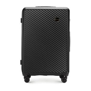 Zdjęcie produktu Duża walizka z ABS-u w ukośne paski czarna Wittchen