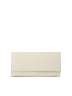 Zdjęcie produktu Duży skórzany portfel damski z tłoczonym logotypem Kazar