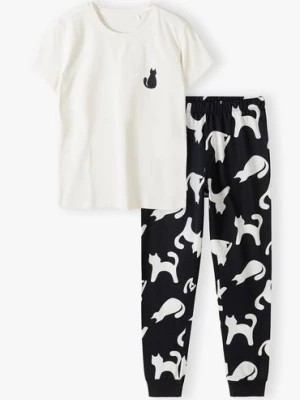 Zdjęcie produktu Dzianinowa piżama dziewczęca w koty 5.10.15.