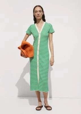 Zdjęcie produktu Szydełkowa sukienka z guzikami Mango