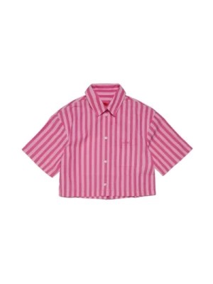 Zdjęcie produktu Dziecięca Różowa Koszulka w Paski Max & Co