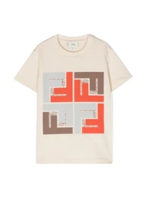 Zdjęcie produktu Dziecięce FF-logo Print T-shirty i Pola Fendi