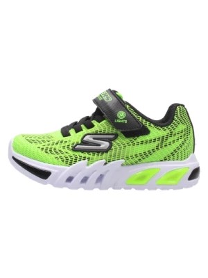 Zdjęcie produktu Dziecięce fluorescencyjne zielone buty sportowe z światłami Skechers