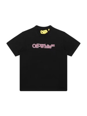 Zdjęcie produktu Dziecięcy Czarny Różowy T-shirt z nadrukiem logo Off White
