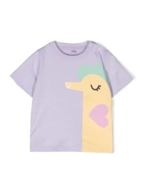 Zdjęcie produktu Dziecięcy Liliowy T-shirt z Miękkim Nadrukiem Stella McCartney