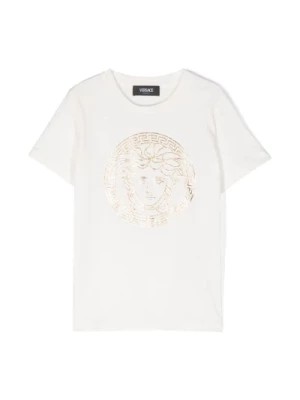 Zdjęcie produktu Dziecięcy T-shirt Meduza w białym kolorze Versace
