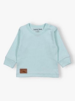 Zdjęcie produktu Dziewczęca bluzka niemowlęca z dzianiny prążkowej - różowa -  Lagarto Verde