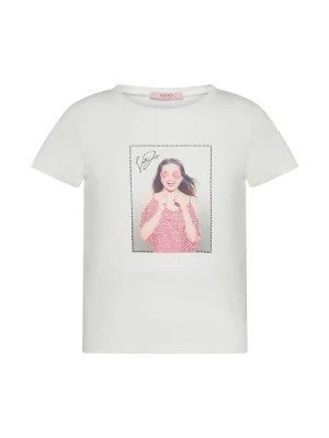 Zdjęcie produktu Dziewczęcy T-shirt z Bawełny i Nadrukiem Liu Jo