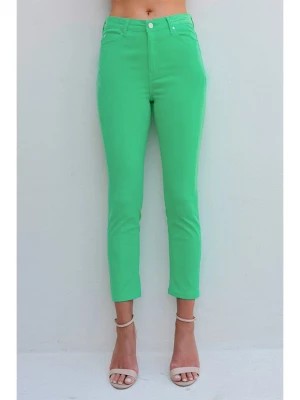 Zdjęcie produktu Bleu d'Azur Dżinsy "Russell" - Slim fit - w kolorze zielonym rozmiar: 40