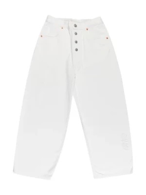 Zdjęcie produktu Dżinsy z szerokimi nogawkami dla dziewcząt - biały MM6 Maison Margiela