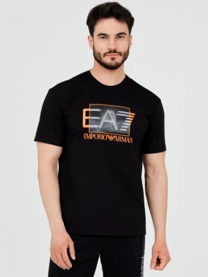Zdjęcie produktu EA7 Czarny t-shirt z holograficznym logo EA7 Emporio Armani