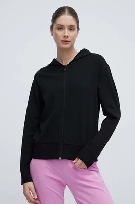 Zdjęcie produktu EA7 Emporio Armani bluza damska kolor czarny z kapturem gładka
