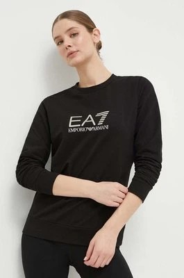 Zdjęcie produktu EA7 Emporio Armani bluza damska kolor czarny z nadrukiem