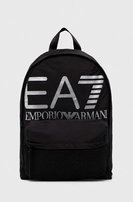 Zdjęcie produktu EA7 Emporio Armani plecak kolor czarny duży z nadrukiem