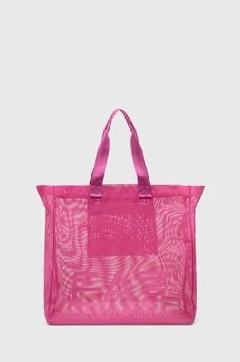 Zdjęcie produktu EA7 Emporio Armani torba plażowa kolor różowy